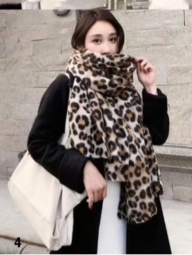 Soft Leopard Print Blanket Scarf